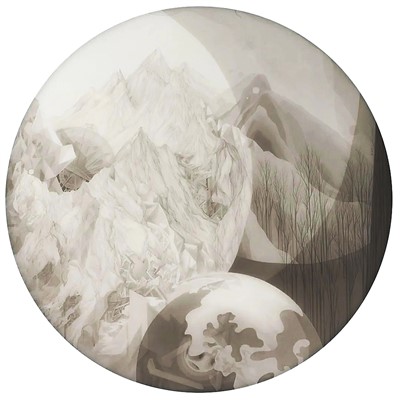 中央美術學院學生駱祺緣的水墨作品《萬殊共生》