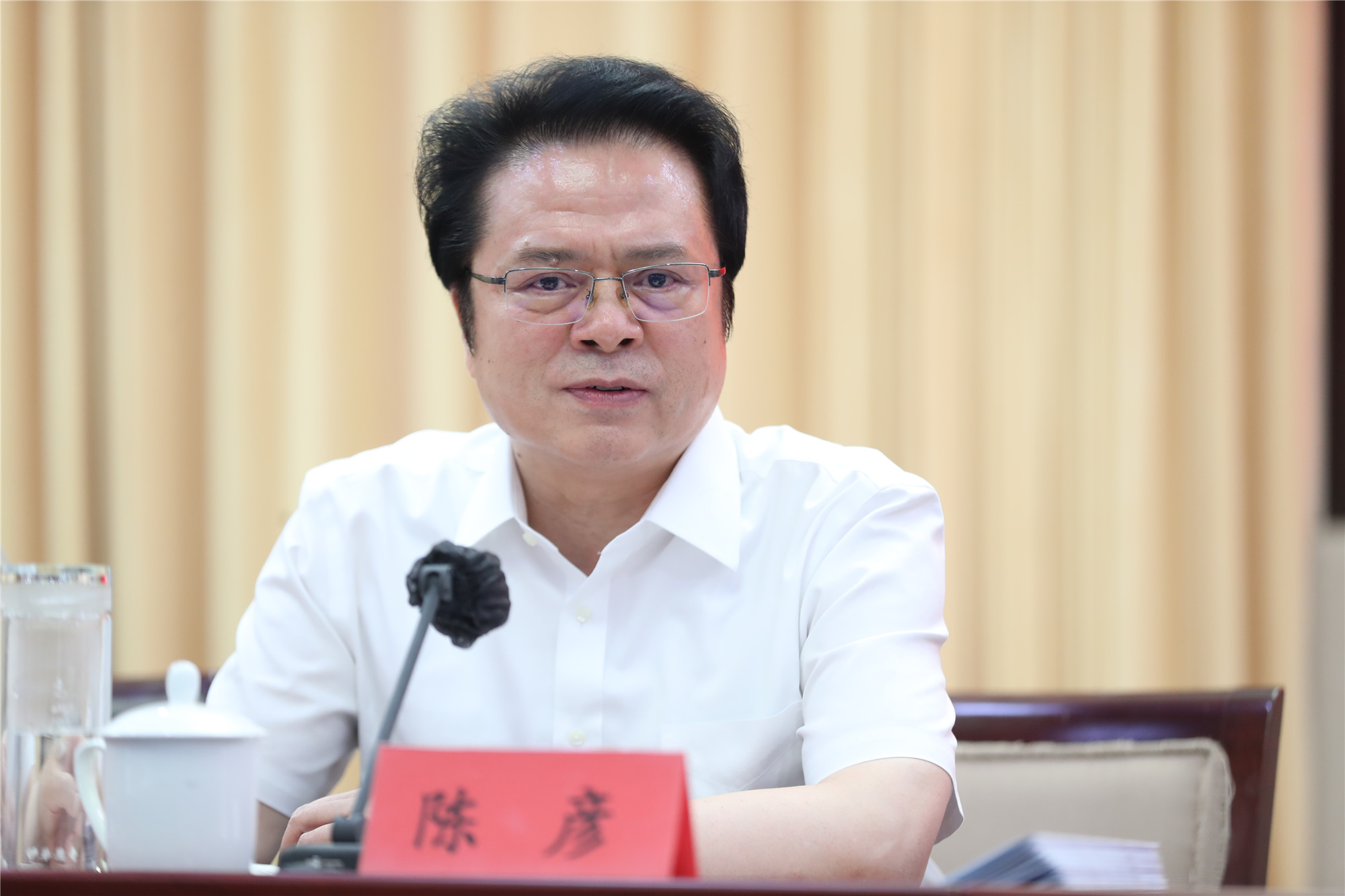 中國作協黨組成員、副主席陳彥主持會議