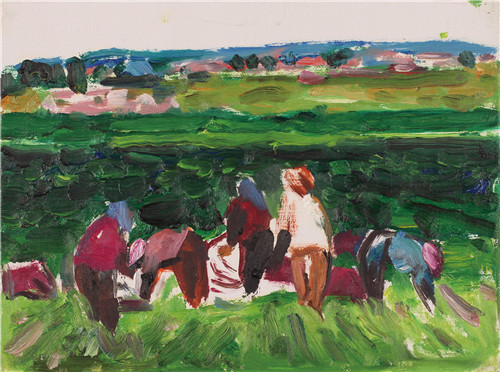 《收獲》鐵揚 布面油畫 18×24cm 2023年