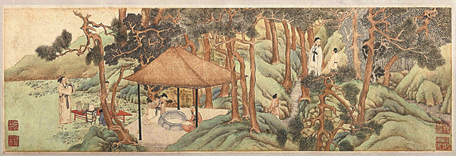 《惠山茶會圖》卷(故宮博物院藏) 文徵明(明) 作