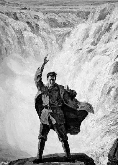 詹建俊、葉南《黃河大合唱—流亡·奮起·抗爭》（局部）