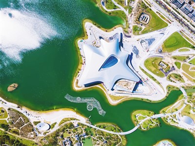 航拍成都科幻館。 　　活動主辦方供圖