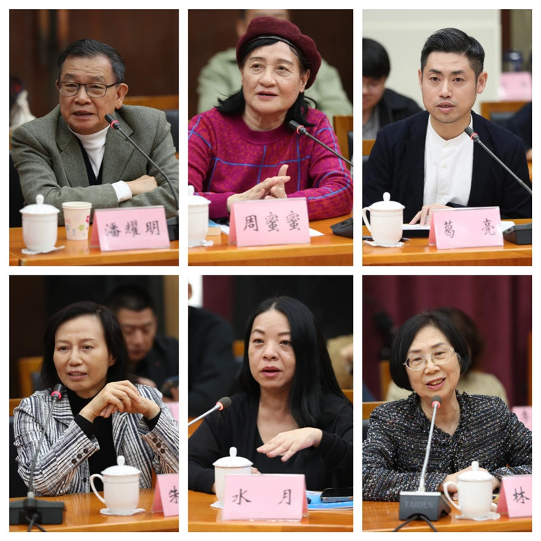 潘耀明、周密密、葛亮、朱志華、林慧嫻、湯梅笑發言