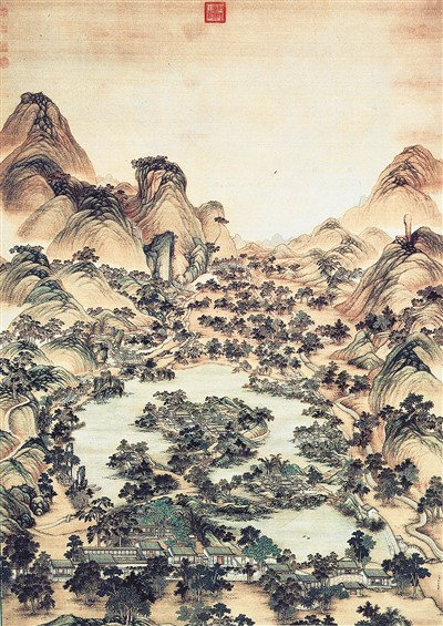 清代冷枚繪避暑山莊圖。 　　本文圖片均由承德避暑山莊博物院提供