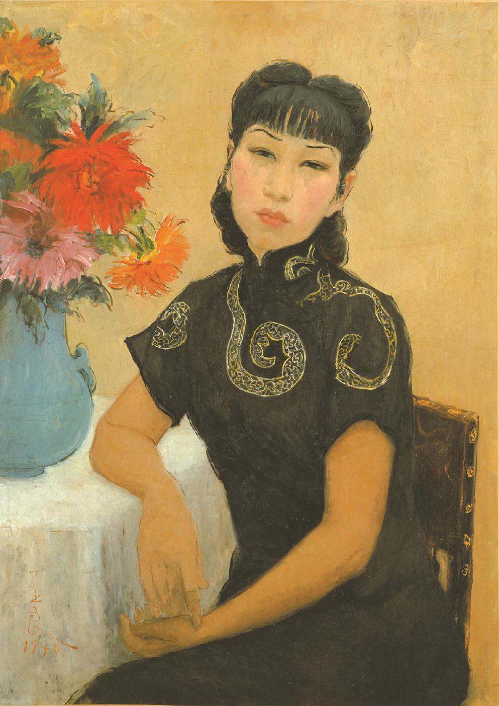 潘玉良《自畫像》，1939年，油畫
