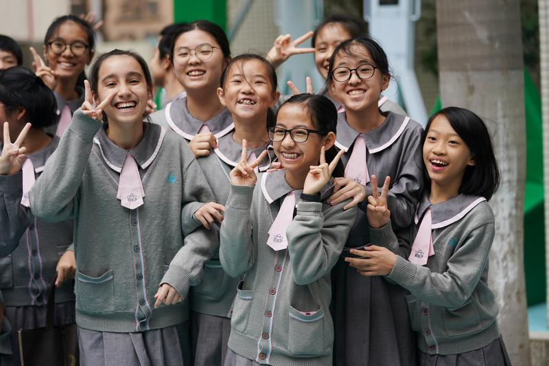 2019年12月19日，習近平總書記視察澳門濠江中學附屬英才學校。圖為當日拍攝的濠江中學附屬英才學校學生。 新華社記者 王申/攝