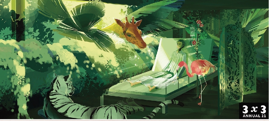 薛濛遠參展作品《旅程》系列數碼插畫。