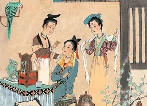 人日節，古俗，人們會制作各種花勝（類人勝，樣式為花朵）相互饋贈。